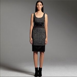 Narciso Rodriguez blk/gray tweed dress